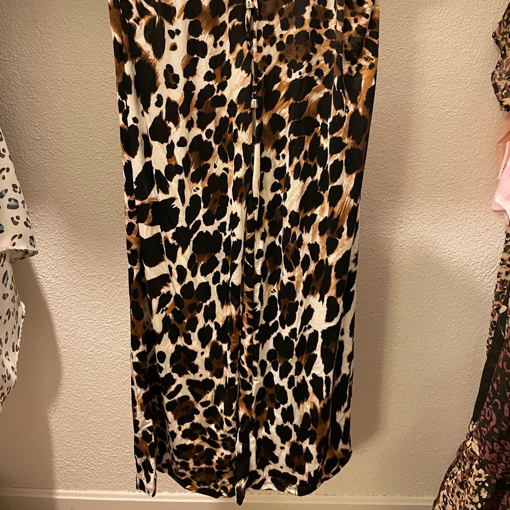 NWOT Leopard Print Pant - Poolside Light Flowing Wide Leg Medium